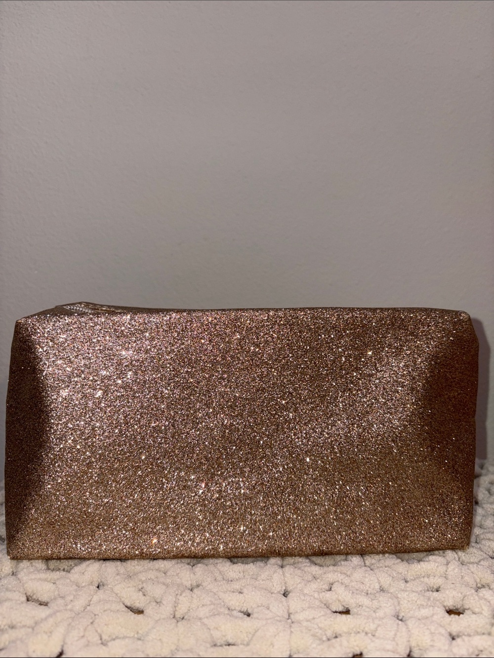 Lancome Glitter Zip Cosmetic Pouch - Gold - Picture 4 of 12